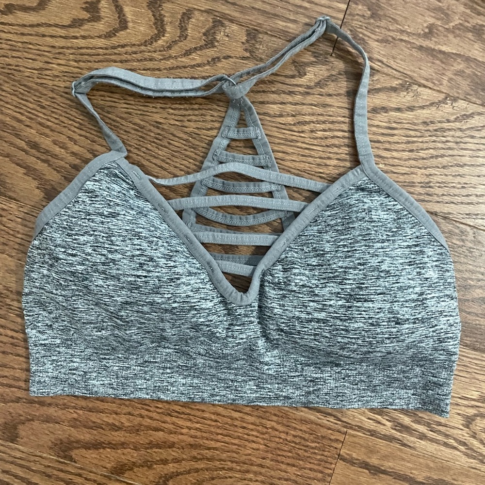 Gray Strappy Women's Bralette
